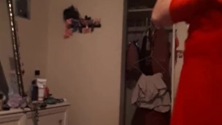 My bf in drag and loving it