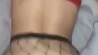 Bubble butt teen covered in cum and fucked by black cock 