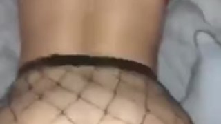 Bubble butt teen covered in cum and fucked by black cock 
