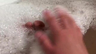 Sarah Feet POV having a Bubble Bath