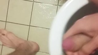 Very skinny teen with very small ass strokes his big cock (sexy)