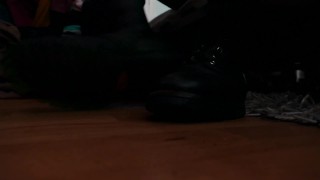 My sweaty, stinky and dirty feet, shoes and socks to worship after a party