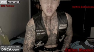 leather devil worship intense webcam session