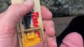 Pierce Paris Puts His Balls In A Mouse Trap