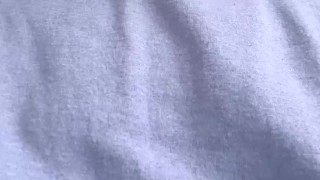 Chubby girl plays with her tits