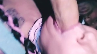 Backseat cutie sloppy deepthroat blowjob hot 