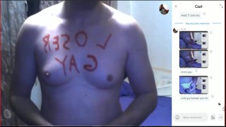trailer of loser fag humiliation on skype webcam