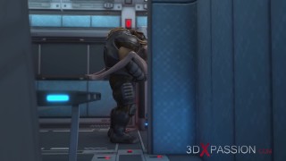 Sci-fi. Alien monster fucks agirl in the Mars base camp
