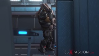 Sci-fi. Alien monster fucks agirl in the Mars base camp