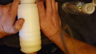 Double ended male toy fuck test + cumshot