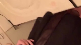 thick slut shows off new lingerie and rubs pussy 