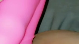 MILF fucking her wet pussy with pink vibrating dildo