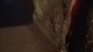 Playing with my wet black pussy squirting ebony pussy