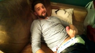 Cum spray on sofa