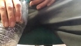 Stealth piss into a bottle at my desk
