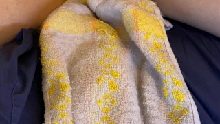Loud moaning orgasm cum jerking off.