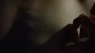 Outside Topless at Night; Playing w/Nipple Piercing & Growing Big Boobs