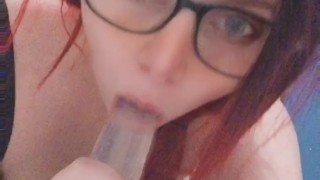 Sucking on my toy