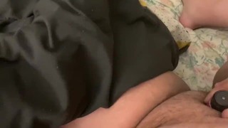 Chubby girl has fun while parents in the next room 
