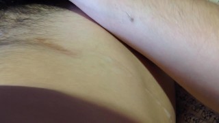 Home video. Baby plays with dick and cums.