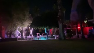 Walking naked in the resort