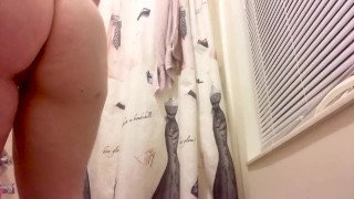 Strip and Piss 10 -Nerdy tattooed girl strips and pees