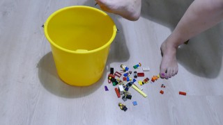 footfetish collecting legos with my feet