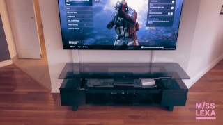 Fucks her Step-Brother while he plays video games - 4K