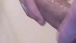 Up close jacking off in shower 