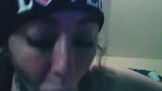 Super hot slobbering deepthroat cum in throat compilation
