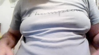 Chubby gay with boobs 