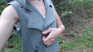 Public Nude Walk And A Messy Spray Piss