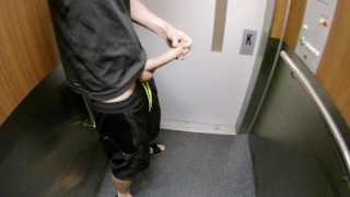 SUPER CLOSE TO GET CAUGHT!! JERK-OFF IN STAIRCASE/STAIRWELL. TWO HUGE LOADS