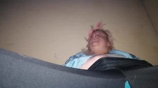 Intense orgasm. Outdoor quickie. Almost caught