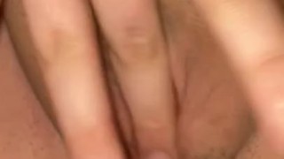 Fingering my pussy and licking my titty 