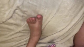 Painting my nails worship my feet massaging pampering feet fetish