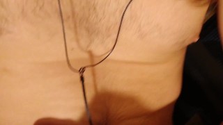 Red panties covered in boy jizz