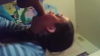 Hot loud Facefuck sloppy cum in throat messy as fuck