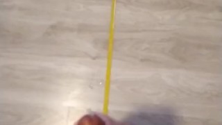 Strong cumshot 1 meter 