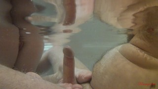 underwater footjob and cumshot HD perfect soles sexy toes red nails