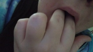 Sucking on my fingers 