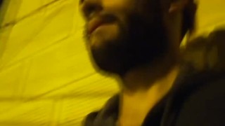 Jerking Off Outside Close Up Cum With Cars Passing By - Camilo Brown