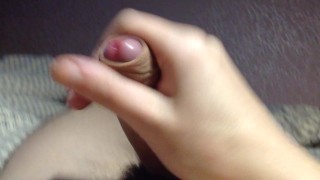 Fingering a big cock. Homemade part 2