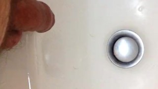 Hot piss in the sink. Spray.