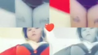 Kitten dancing for daddy