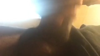 Ebony Solo masturbation until it gets hard 