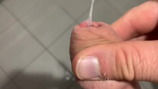 Handjob close up and cum