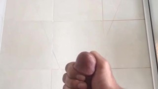 Slow Mo Indian shower cumshot