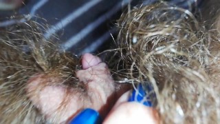 Extreme close up on my huge pulsating clit 