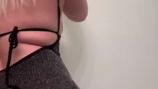 Hot sexy chick strip tease pussy shot white blonde teen 